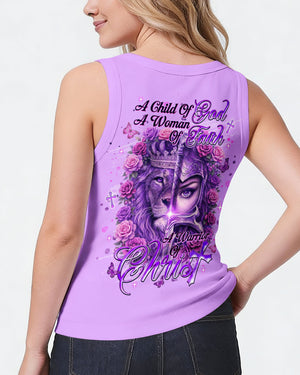 A Child Of God A Woman Of Faith Lion Warrior Women's All Over Print Shirt - Tlnt1601261