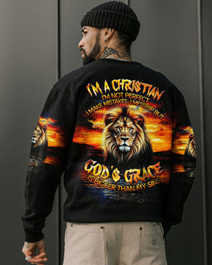 God's Grace Is Bigger Than My Sins Lion Men's All Over Print Shirt - Tlnt1609254