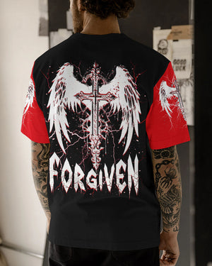 Forgiven Cross Wings Men's All Over Print Shirt - Tlnt1703252