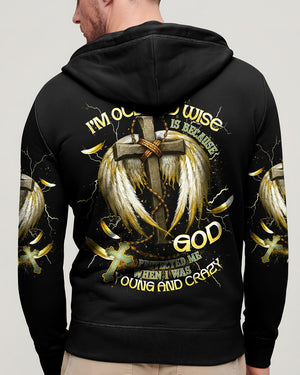 The Reason I’m Old And Wise Cross Wings Men's All Over Print Shirt - Tlnt1711253