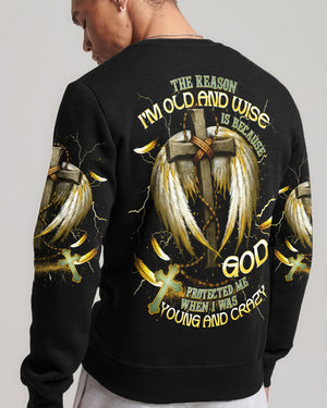 The Reason I’m Old And Wise Cross Wings Men's All Over Print Shirt - Tlnt1711253