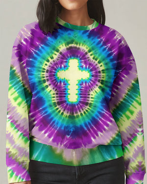 Cross Tie Dye Women's All Over Print Shirt - Tlnt1712251