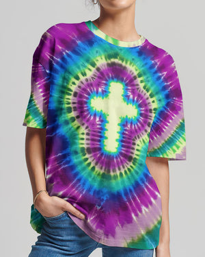 Cross Tie Dye Women's All Over Print Shirt - Tlnt1712251