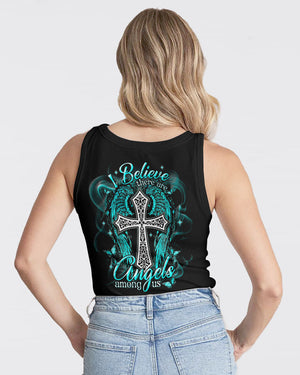 I Believe There Are Angels Among Us Cross Wings Women's All Over Print Shirt - Tlnt1803252