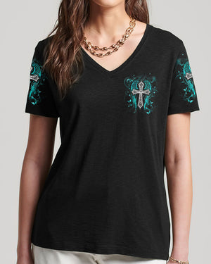 I Believe There Are Angels Among Us Cross Wings Women's All Over Print Shirt - Tlnt1803252
