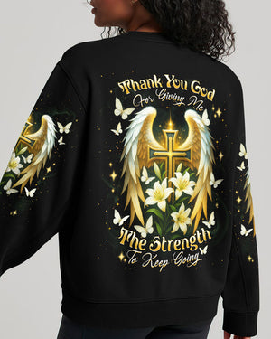 Thank You God Cross Wings Women's All Over Print Shirt - Tlnt1804252
