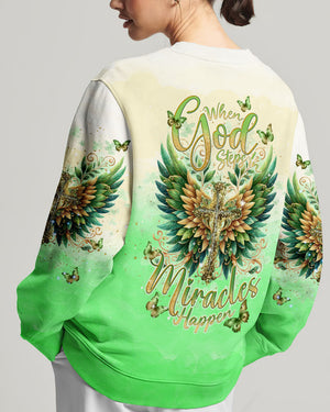 When God Steps In Miracles Happen Wings Women's All Over Print Shirt - Tlnt1806241