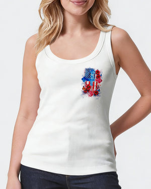 One Nation Under God Floral Flag Women's All Over Print Shirt - Tlnt1903261