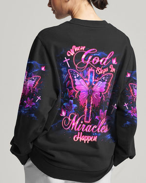 When God Steps In Miracles Happen Women's All Over Print Shirt - Tlnt1906251