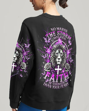 No Matter The Storm Lion Women's All Over Print Shirt - Tlnt2002253