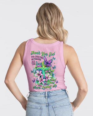 Thank You God For Carrying Me Lilies Women's All Over Print Shirt - Tlnt2105252