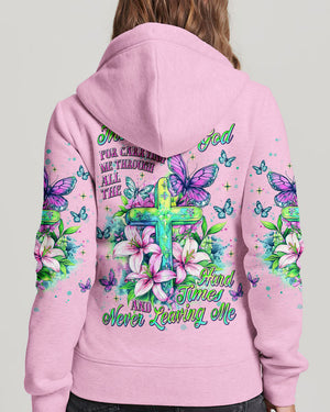 Thank You God For Carrying Me Lilies Women's All Over Print Shirt - Tlnt2105252