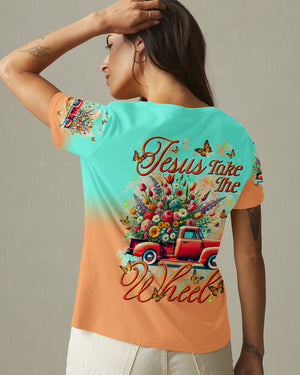 Jesus Take The Wheel Women's All Over Print Shirt - Tlnt2202252