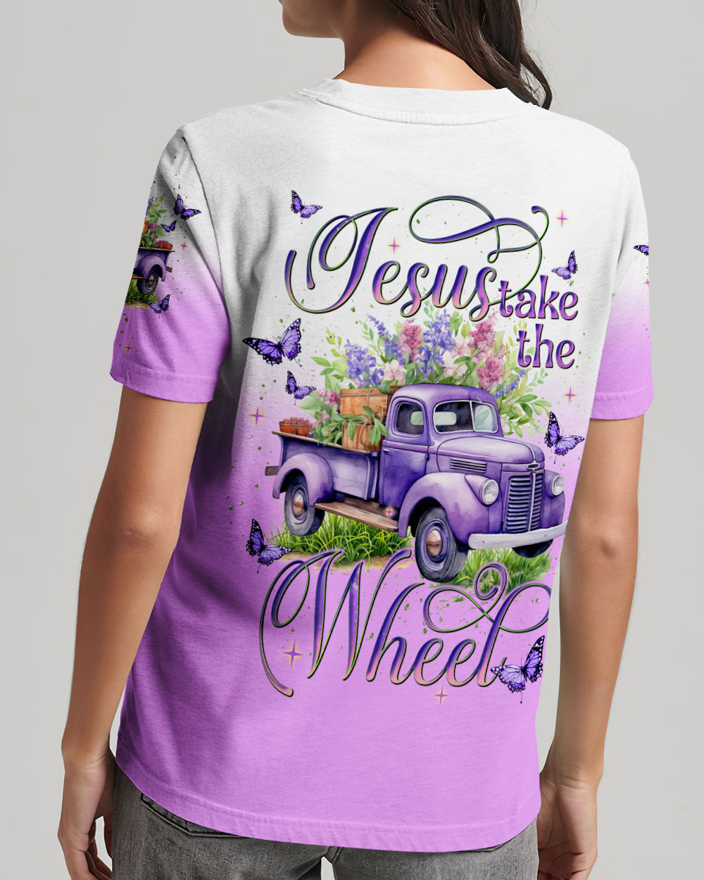 Jesus Take The Wheel Women's All Over Print Shirt - Tlnt2203252
