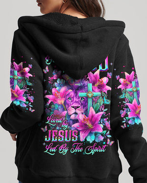 Blessed By God Loved By Jesus Lion Lilies Women's All Over Print Shirt - Tlnt2209251