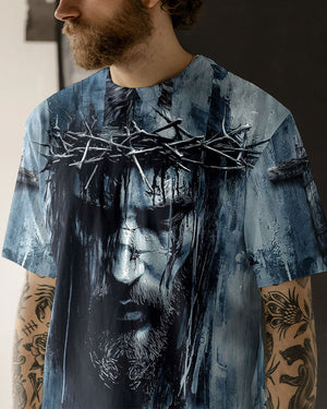 Jesus Is My Savior Lion Watercolor Men's All Over Print Shirt - Tlnt2303263