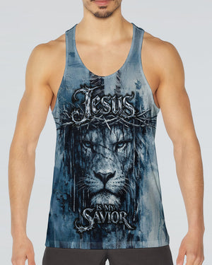 Jesus Is My Savior Lion Watercolor Men's All Over Print Shirt - Tlnt2303263