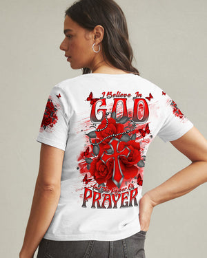 I Believe In God Rose Cross Women's All Over Print Shirt - Tlnt2311243