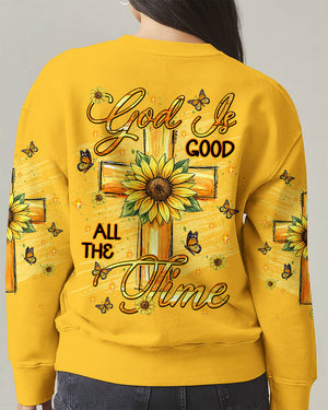 God Is Good All The Time Sunflower Women's All Over Print Shirt - Tlnt2312251