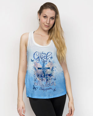 When God Steps In Miracles Happen Wings Women's All Over Print Shirt - Tlnt2504245