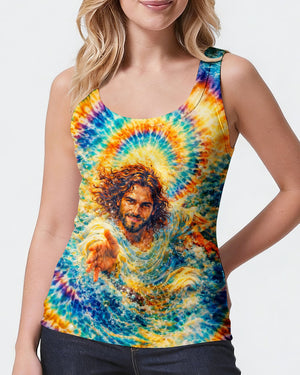 Saved By His Grace Jesus Water Swirl Women's All Over Print Shirt - Tlnt2603262