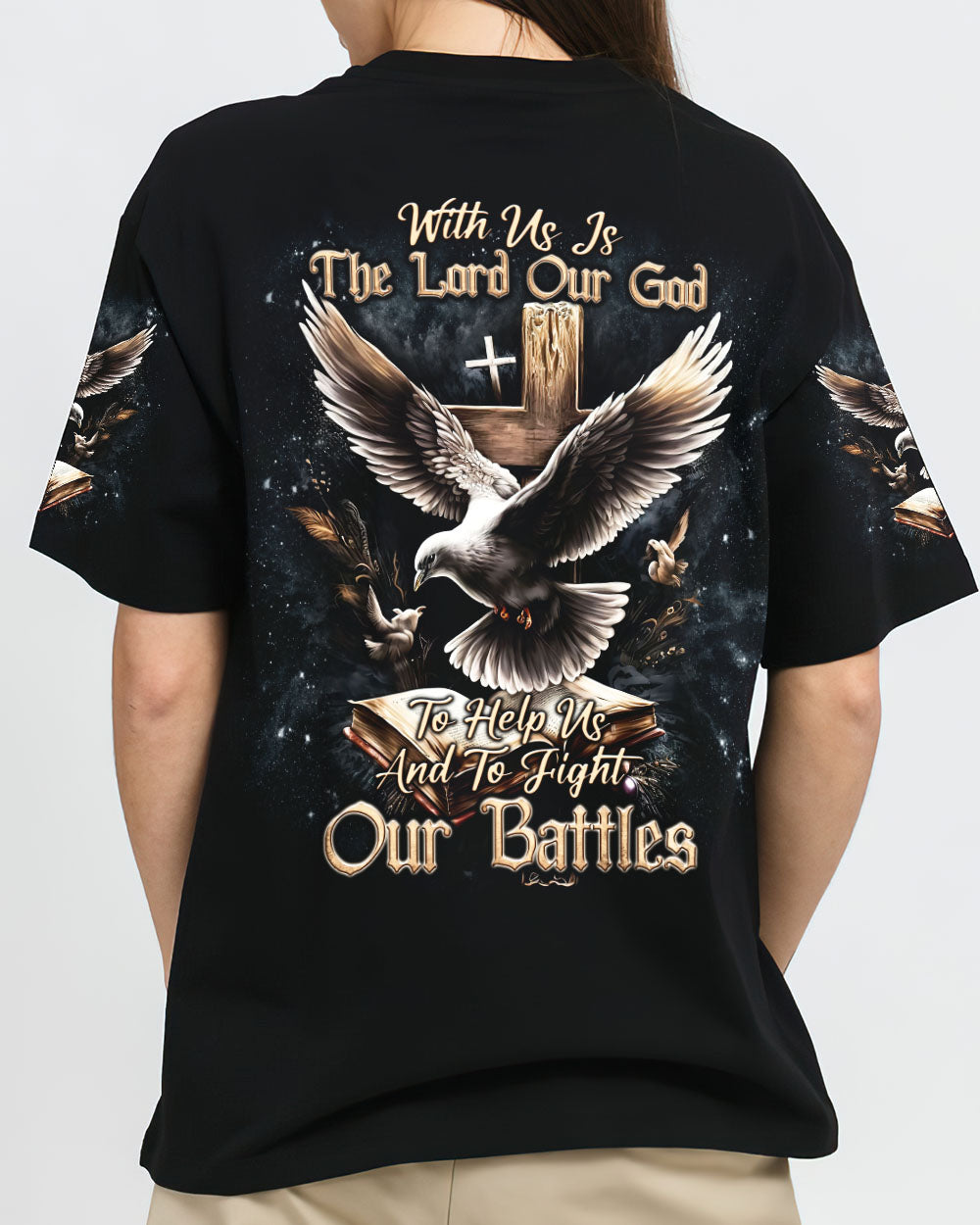 With Us Is The Lord Our God Dove Women's All Over Print Shirt - Tlnt2606241