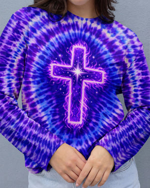 Cross Lion Purple Swirl Women's All Over Print Shirt - Tlnt2701261