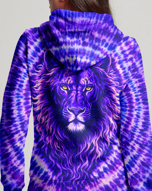 Cross Lion Purple Swirl Women's All Over Print Shirt - Tlnt2701261