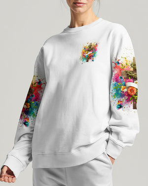 With God All Things Are Possible Flower Cross Women's All Over Print Shirt - Tlnt3105242
