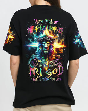 Way Maker Miracle Worker Cross Lion Women's All Over Print Shirt - Tlnz0305241