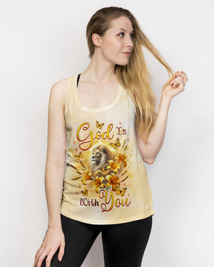 God Is With You Lilies Lion Women's All Over Print Shirt - Tlnz0702254