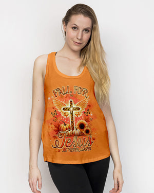 Fall For Jesus He Never Leaves Women's All Over Print Shirt - Tlnz0808244