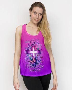 When God Steps In Miracles Happen Women's All Over Print Shirt - Tlnz1007242