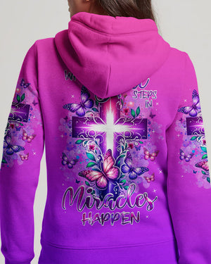 When God Steps In Miracles Happen Women's All Over Print Shirt - Tlnz1007242