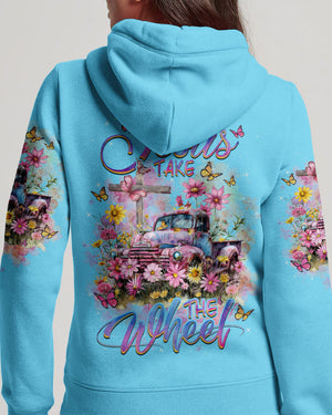 Jesus Take The Wheel Flower Truck Women's All Over Print Shirt - Tlnz1103241