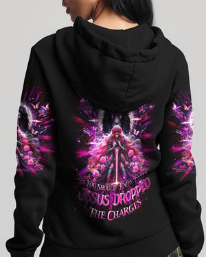 Jesus Dropped The Charges Lion Warrior Women's All Over Print Shirt - Tlnz1306244