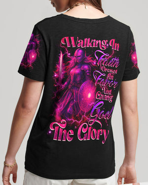 Walking In Faith Warrior Women's All Over Print Shirt - Tlnz1507253