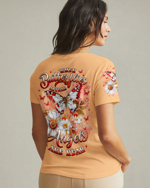 When Butterflies Appear Angels Are Near Women's All Over Print Shirt - Tlnz1812243