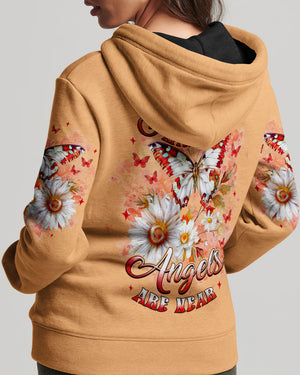 When Butterflies Appear Angels Are Near Women's All Over Print Shirt - Tlnz1812243