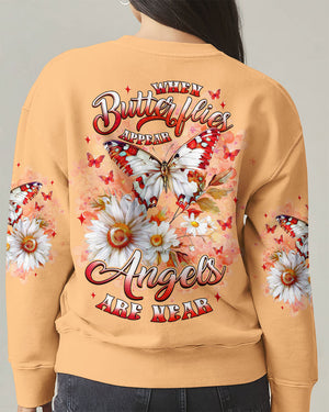 When Butterflies Appear Angels Are Near Women's All Over Print Shirt - Tlnz1812243