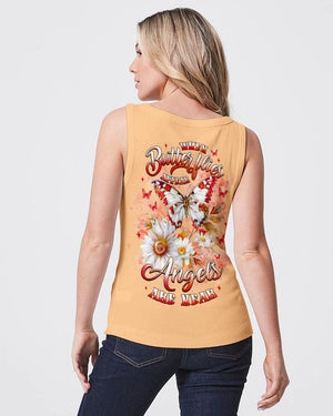 When Butterflies Appear Angels Are Near Women's All Over Print Shirt - Tlnz1812243