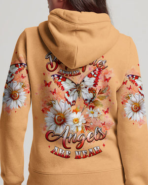 When Butterflies Appear Angels Are Near Women's All Over Print Shirt - Tlnz1812243