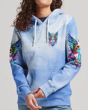 I Believe There Are Angels Among Us Cross Wings Women's All Over Print Shirt - Tlnz1912235