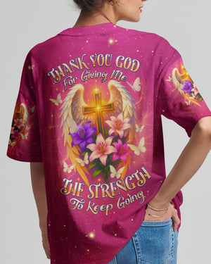 Thank You God Cross Wings Women's All Over Print Shirt - Tlnz2304251