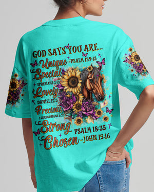 God Says You Are Horses Women's All Over Print Shirt - Tlnz2307253
