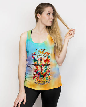 I Can Do All Things Cross Wings Tie Dye Women's All Over Print Shirt - Tlnz2401242