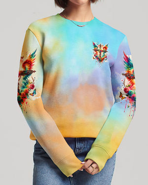 I Can Do All Things Cross Wings Tie Dye Women's All Over Print Shirt - Tlnz2401242