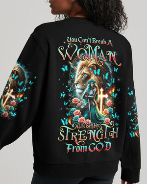 You Can't Break A Woman Warrior Lion Women's All Over Print Shirt - Tlnz2404244
