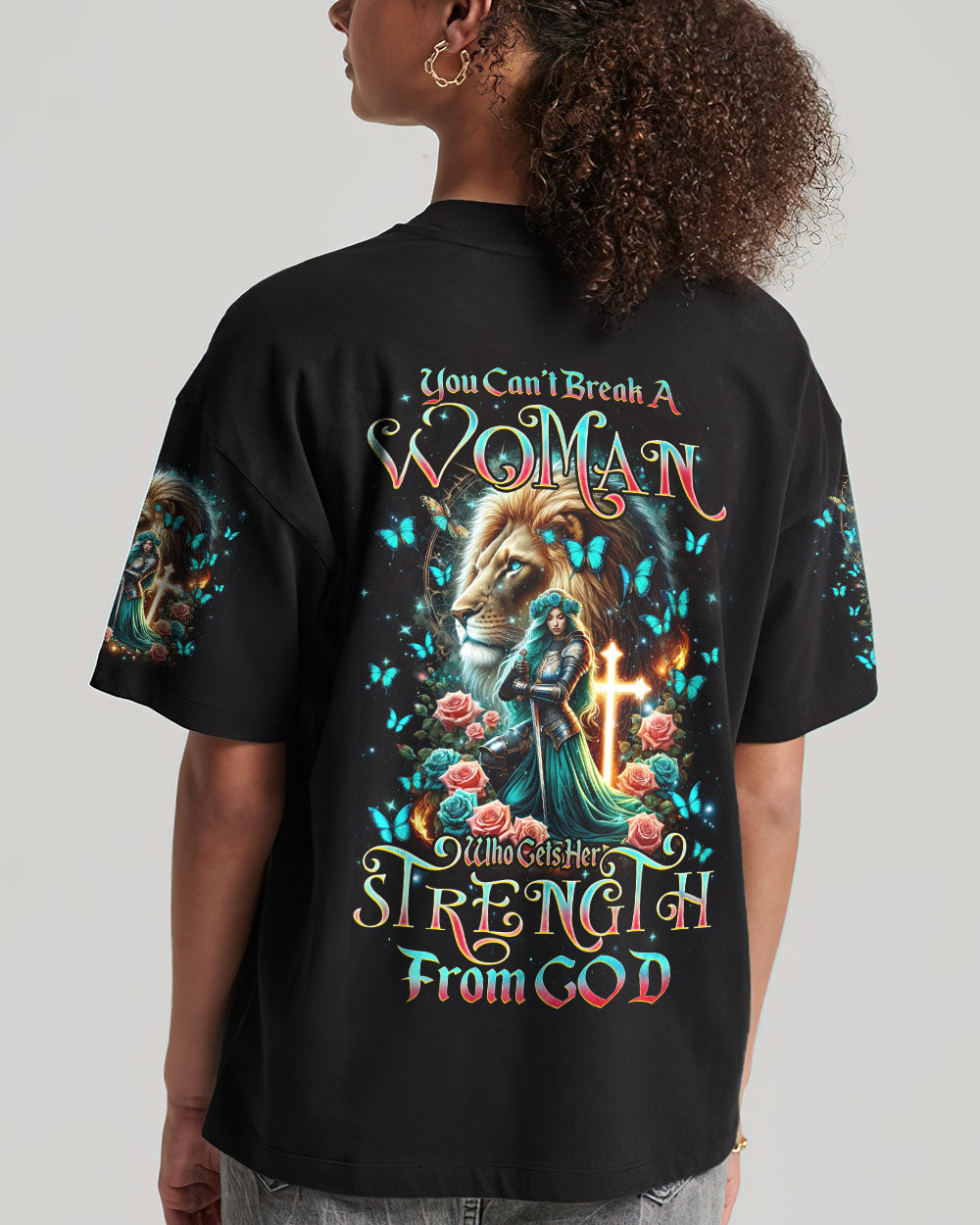 You Can't Break A Woman Warrior Lion Women's All Over Print Shirt - Tlnz2404244