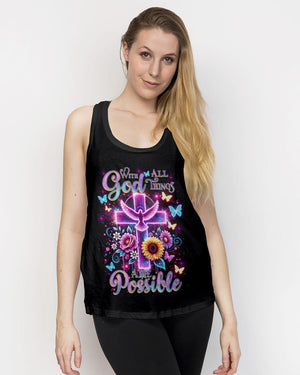 With God All Things Are Possible Women's All Over Print Shirt - Tlnz2409243